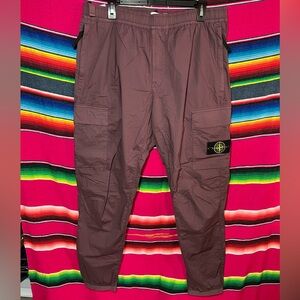 NWT Stone Island RE-T Jogger Washed Cargo Pants Size 38 Burgundy